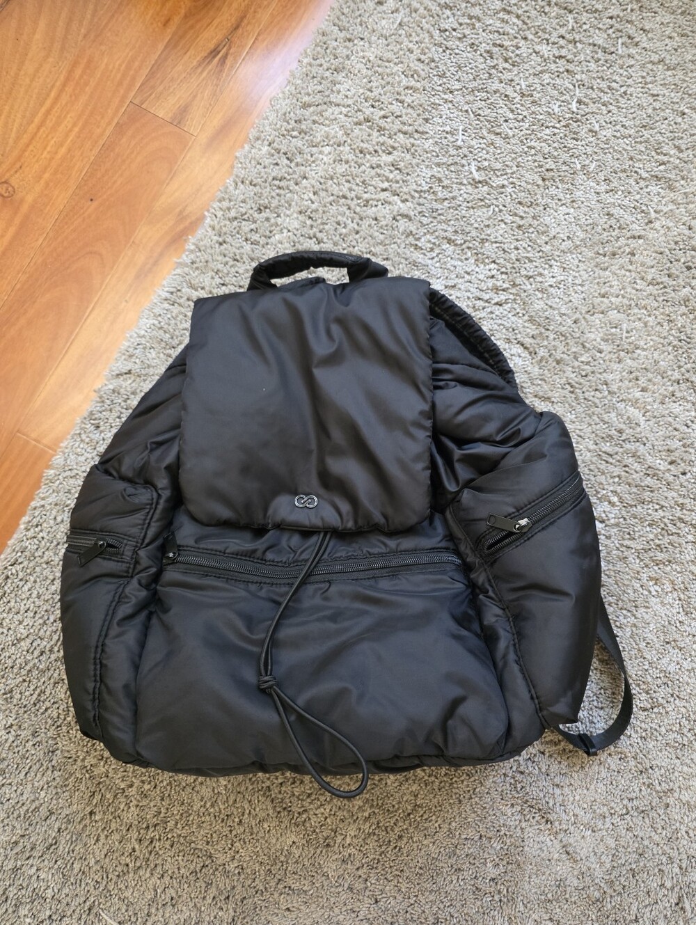 Calia Black Puffer Backpack - Lightweight Everyday Bag